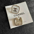 Chanel Square Logo Stud Earrings
