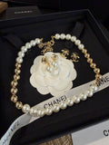 Chanel Pearl-Look and Gold-Tone Bead Necklace
