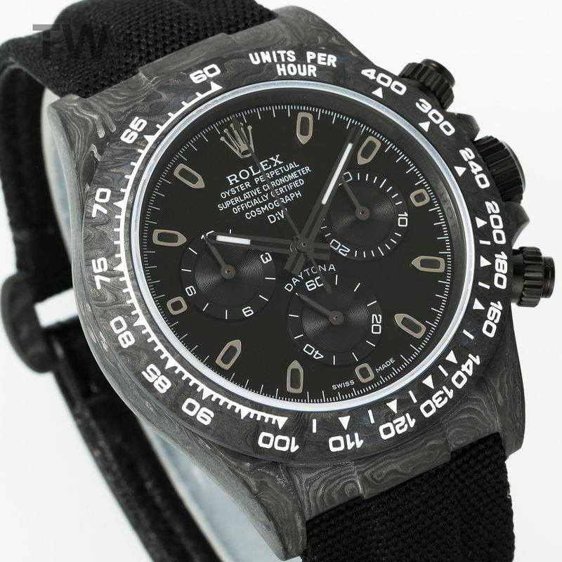 Rolex Daytona-Style Black Dial Chronograph Watch