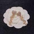 YSL Heart Drop Earrings with Pavé Detail