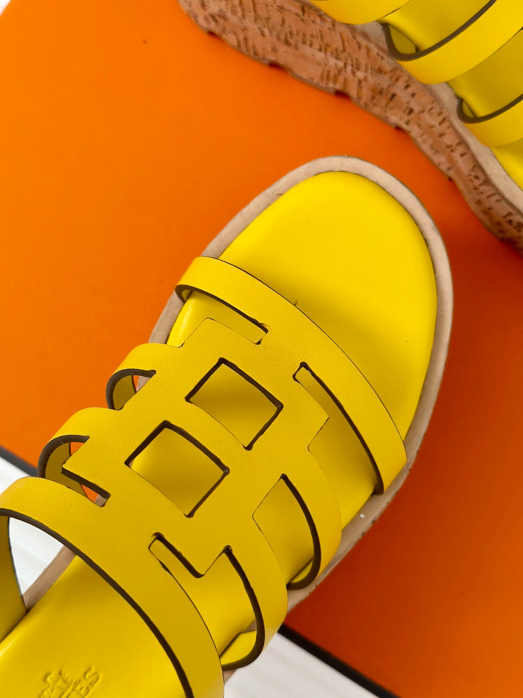 HERMES ISABELLA SANDAL LEMON CALFSKIN